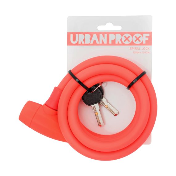 URBAN PROOF Spiral Lock - 12mm_150cm - Matt Coral Pink